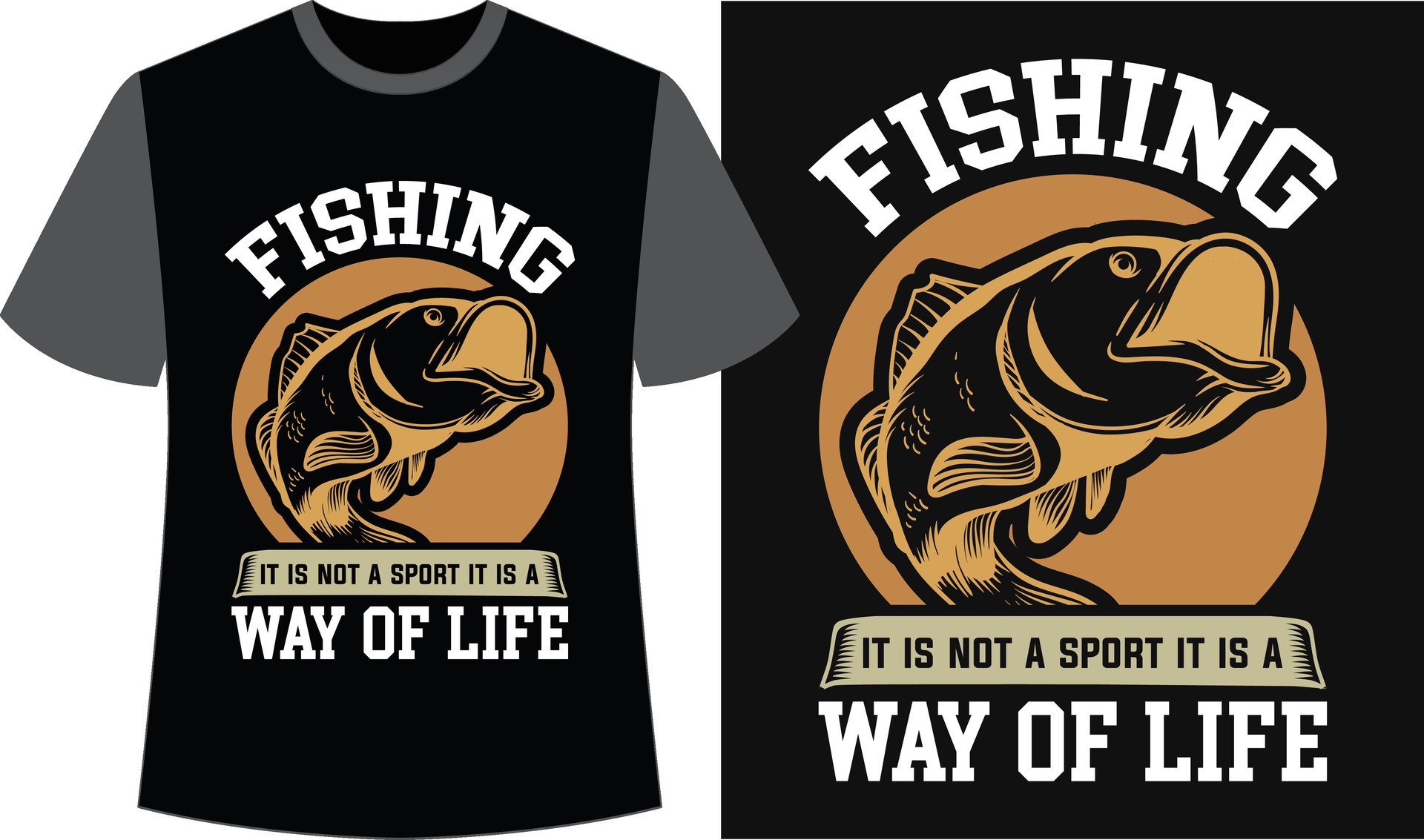 Unleash Your Passion with Trendy Fishing T-Shirt Designs vector