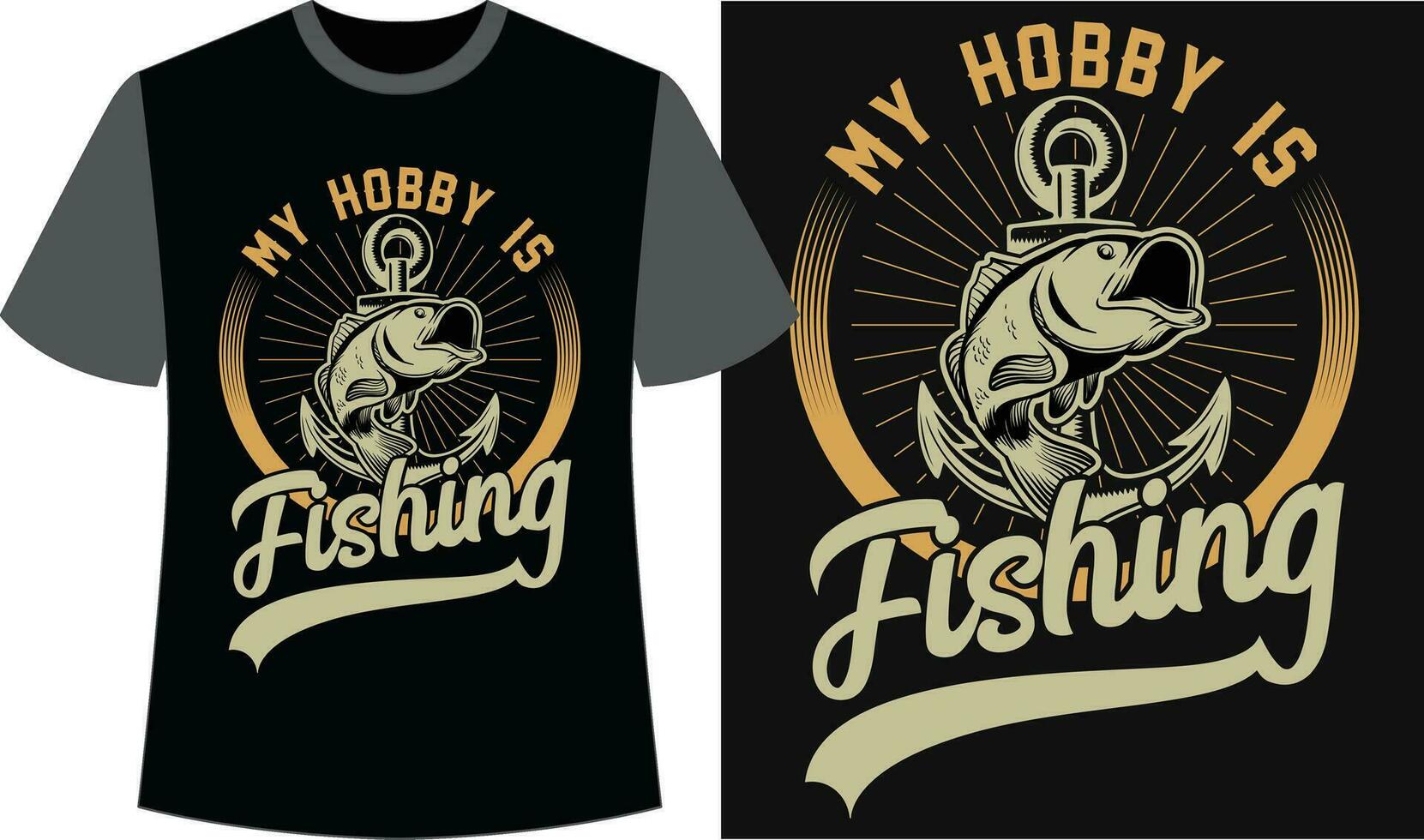 Unleash Your Passion with Trendy Fishing T-Shirt Designs vector