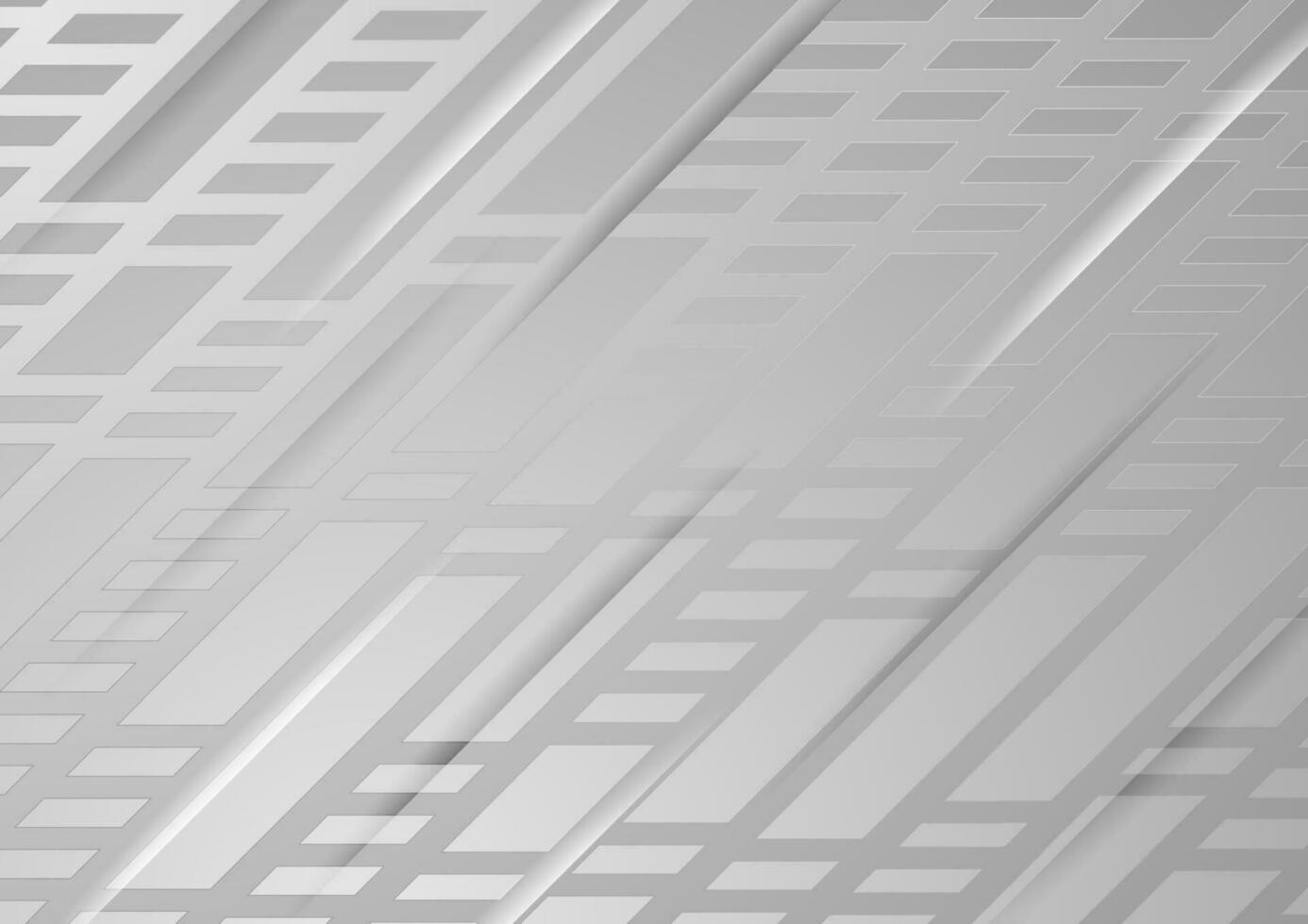 Grey tech abstract geometric background vector