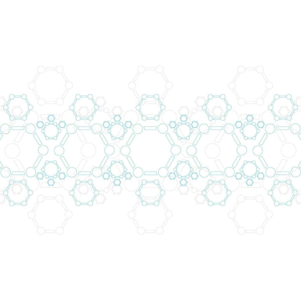 Abstract blue molecule structure. Medical background vector