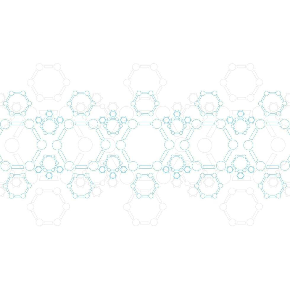 Abstract blue molecule structure. Medical background vector