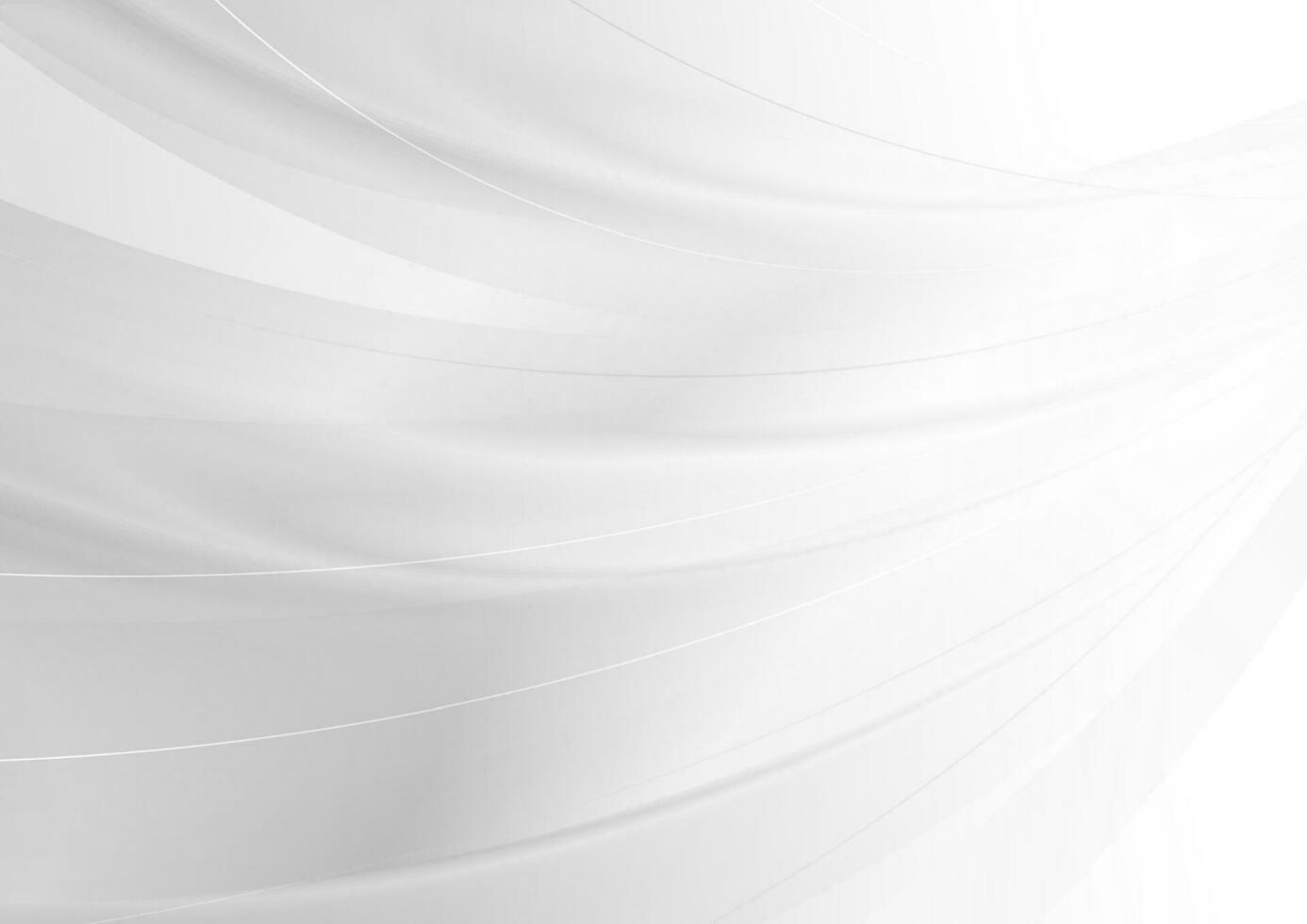 White grey minimal modern abstract waves background vector