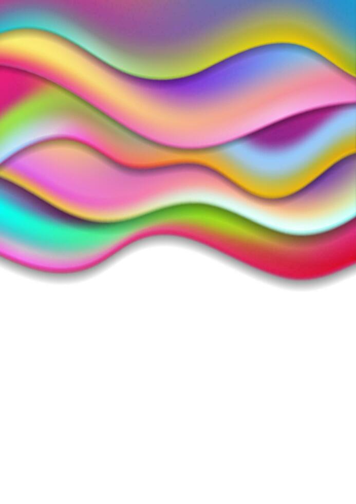 Colorful modern liquid waves abstract background vector