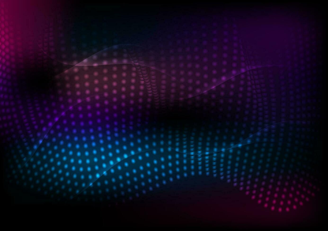 Dark abstract futuristic hi-tech wavy background vector