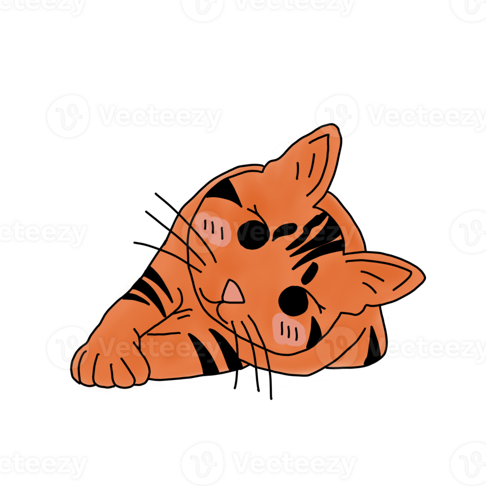 Cute orange cat 25272041 PNG