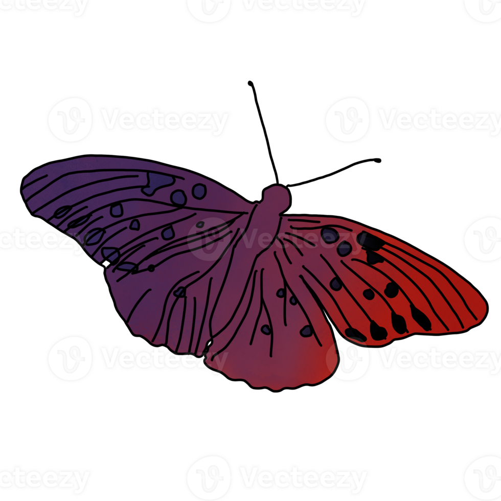 Colorful butterfly flying 25272054 PNG