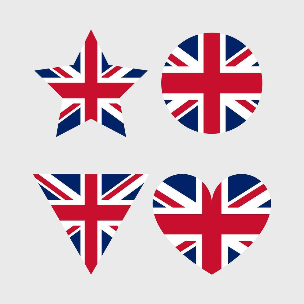 UK flag vector icon. United Kingdom and Great Britain flag illustration