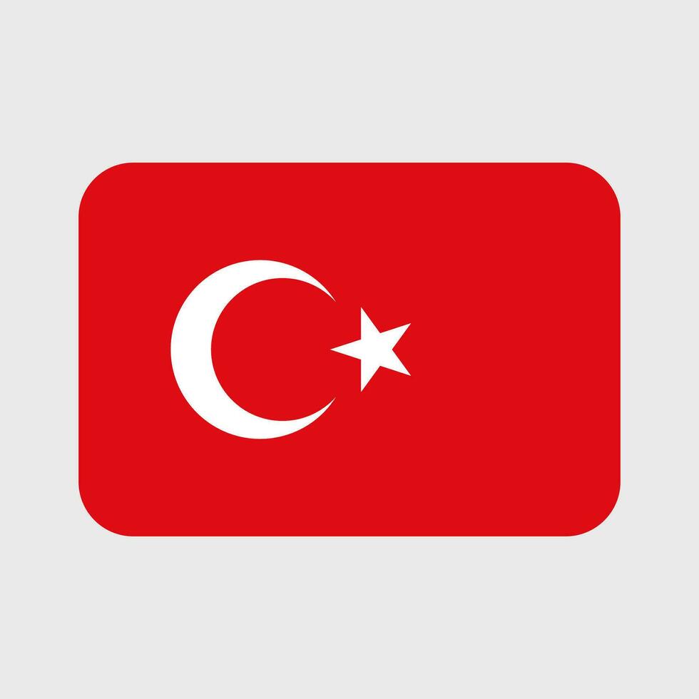 icono de vector de bandera de Turquía