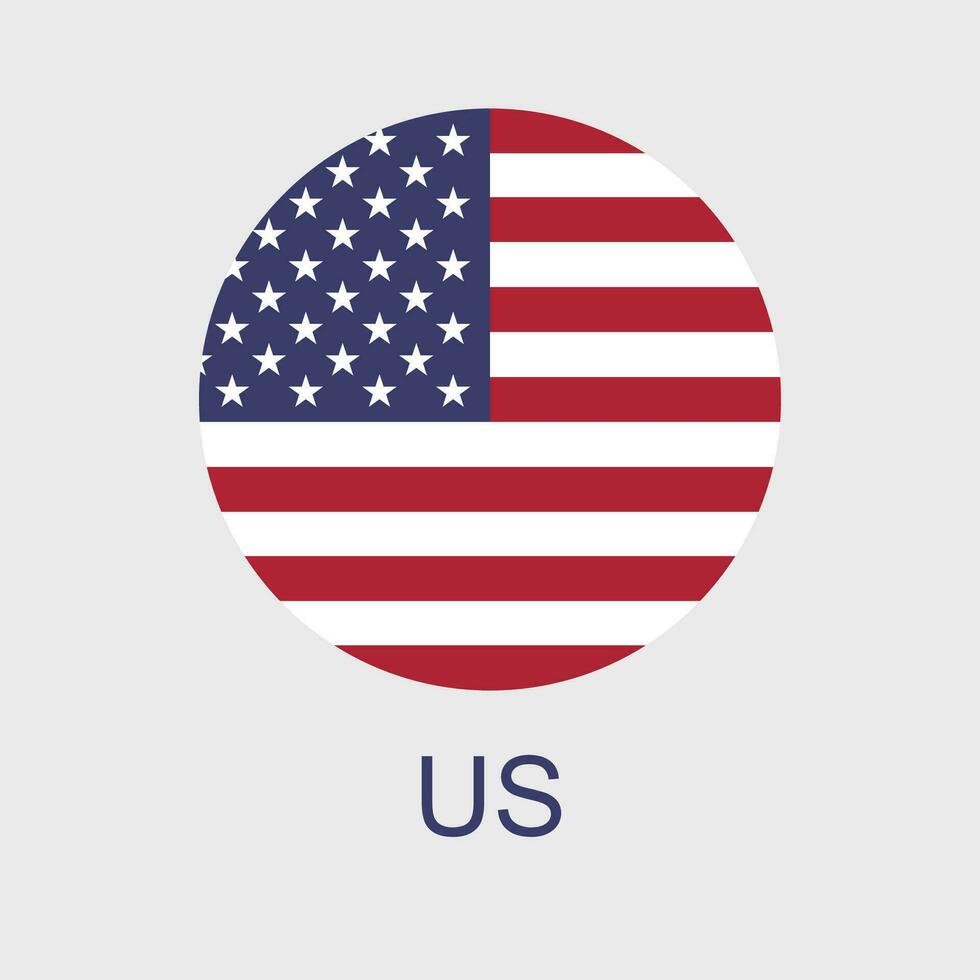USA flag vector icon. American flag illustration.