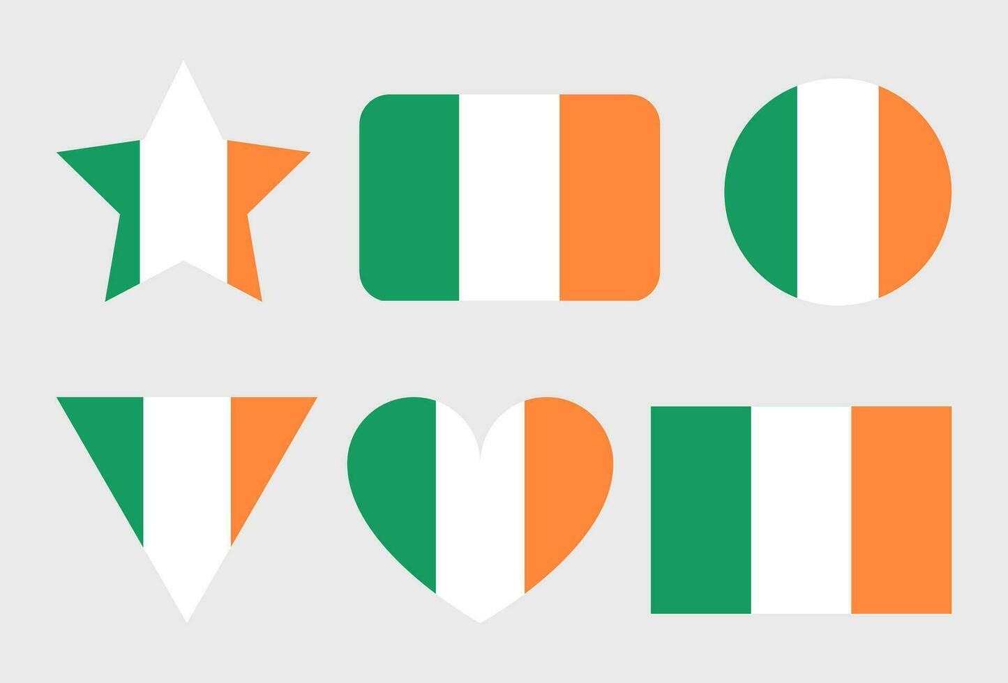 Ireland flag vector icon. Irish flag illustration