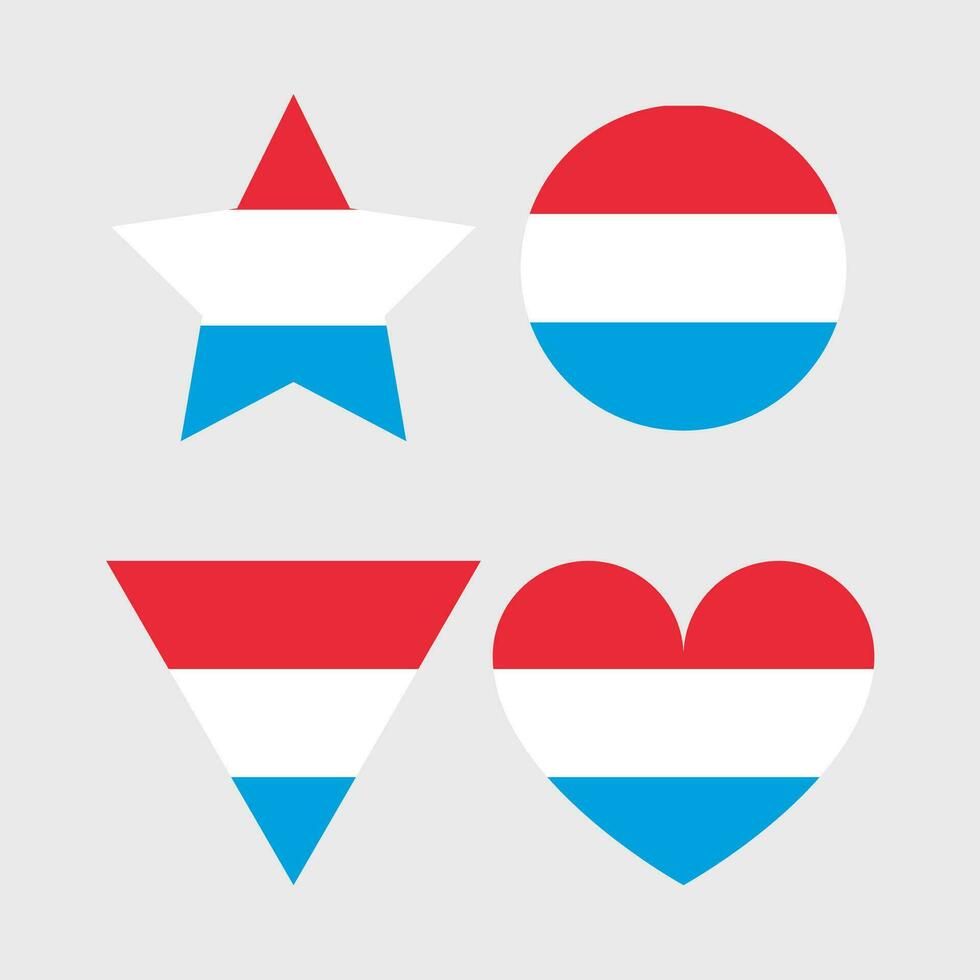 Luxembourg flag vector icon