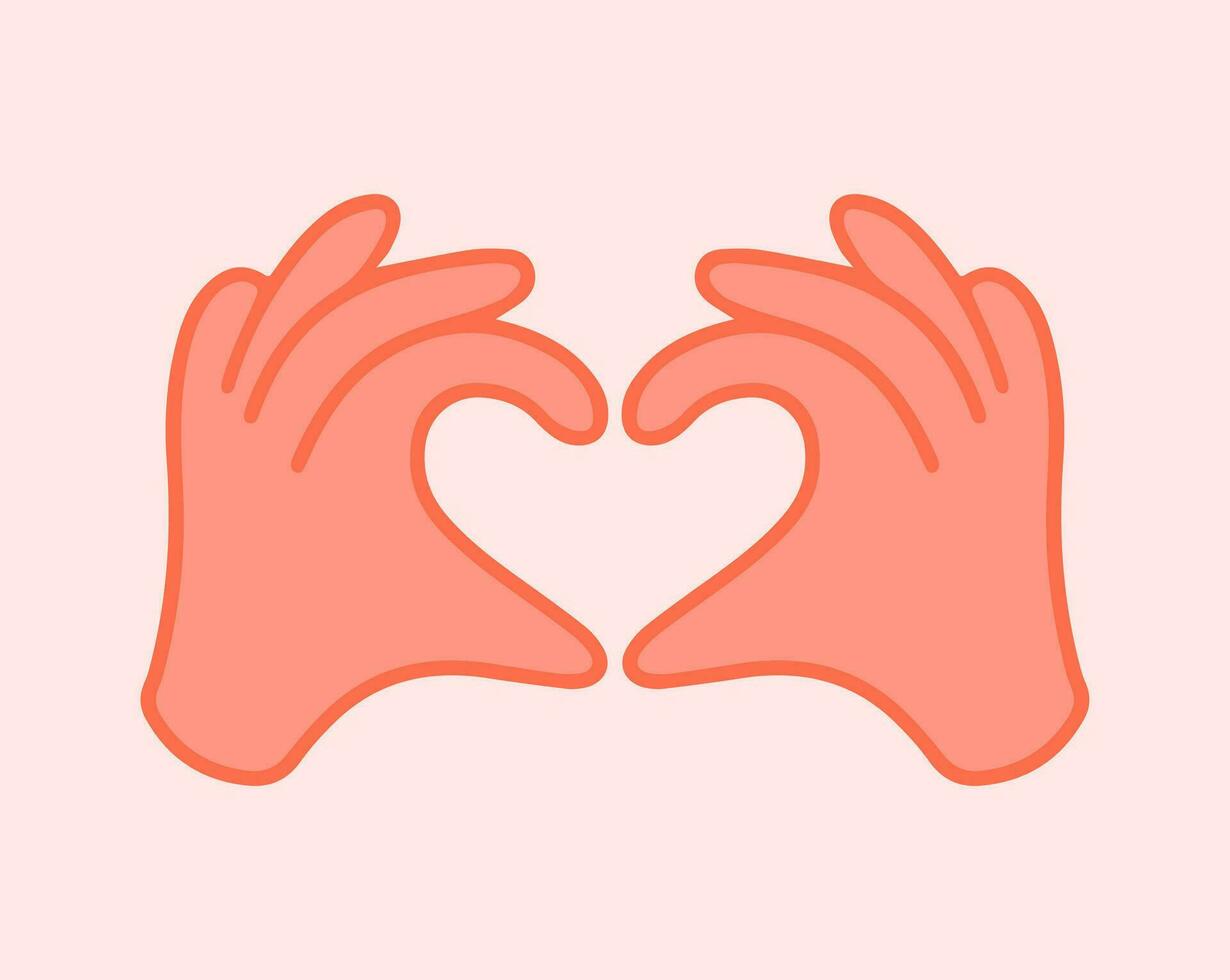 manos haciendo o formateo un corazón símbolo icono. yo amor usted corazón signo. vector