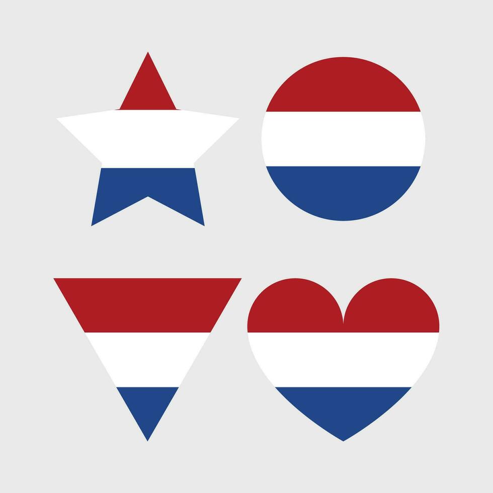 The Netherlands flag vector icon. Dutch flag illustration