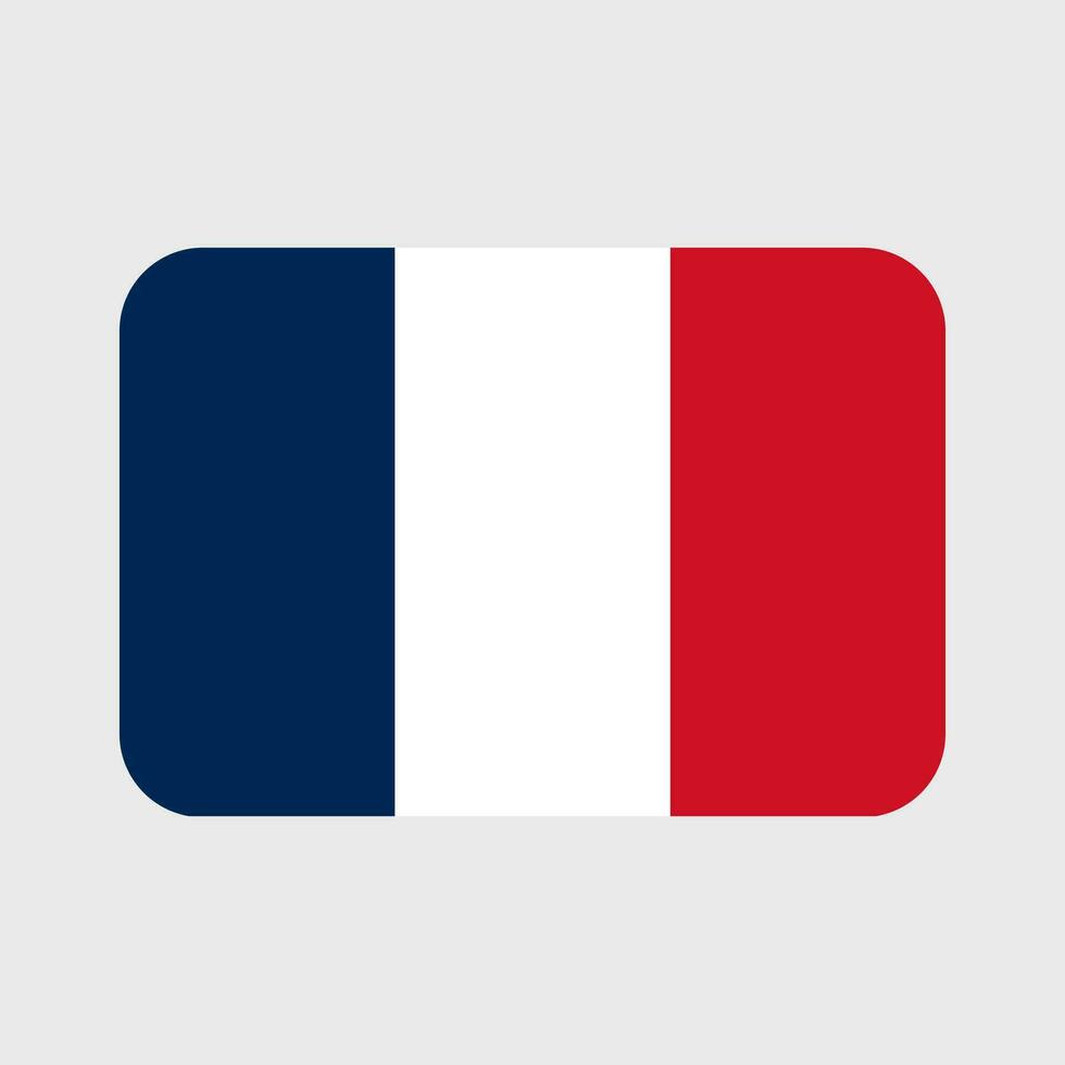 France flag vector icon. French flag illustration