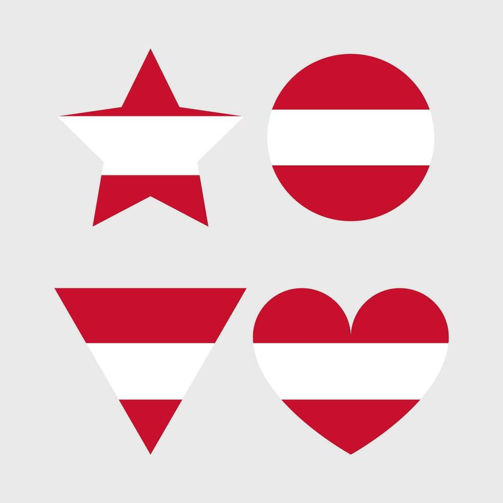 Austrian flag vector icon