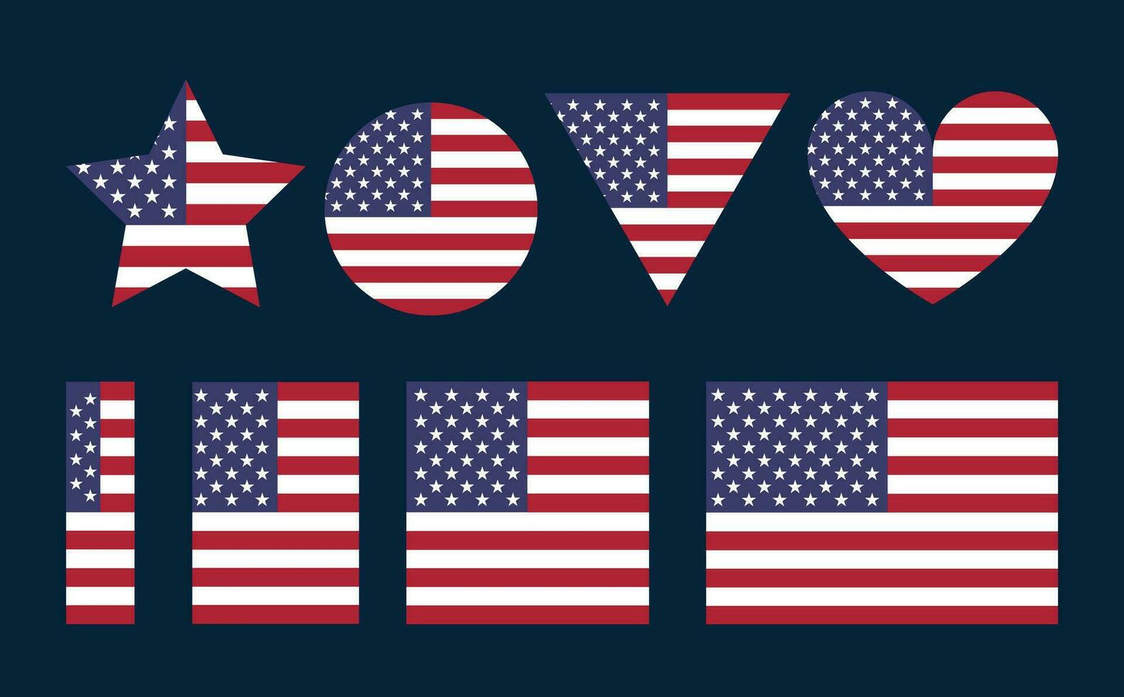 USA flag vector icon. American flag illustration.