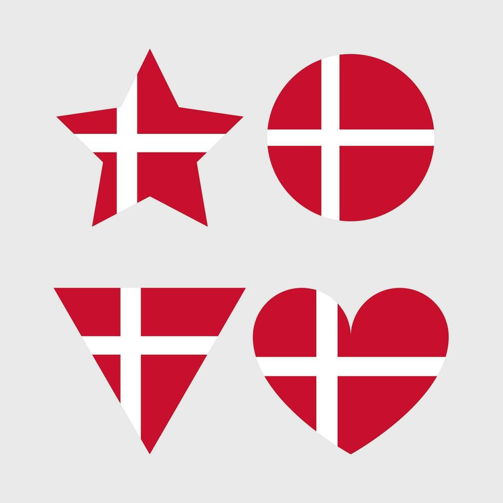 Denmark flag vector icon