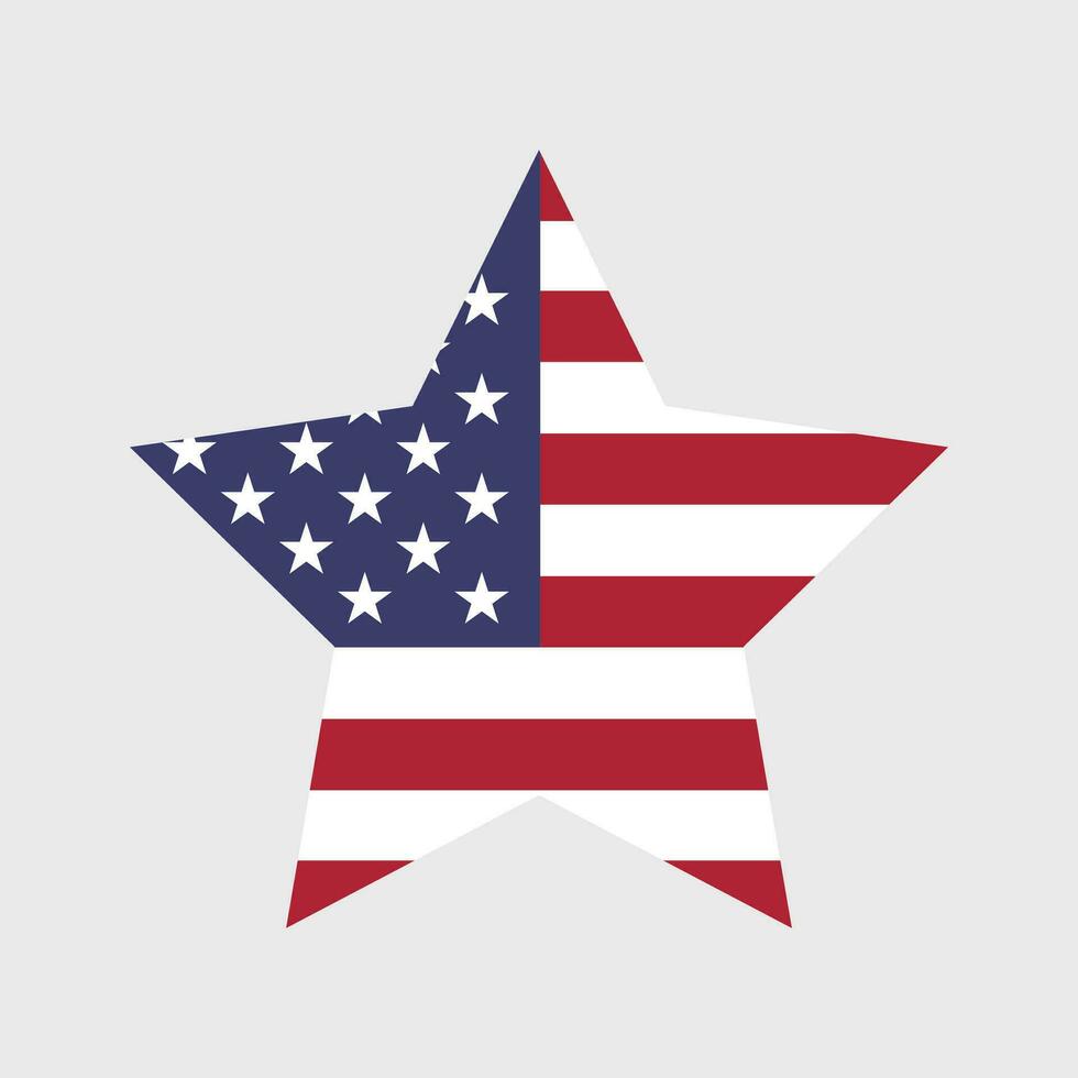 USA flag vector icon. American flag illustration.