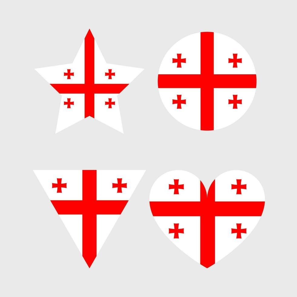 Georgia bandera vector icono