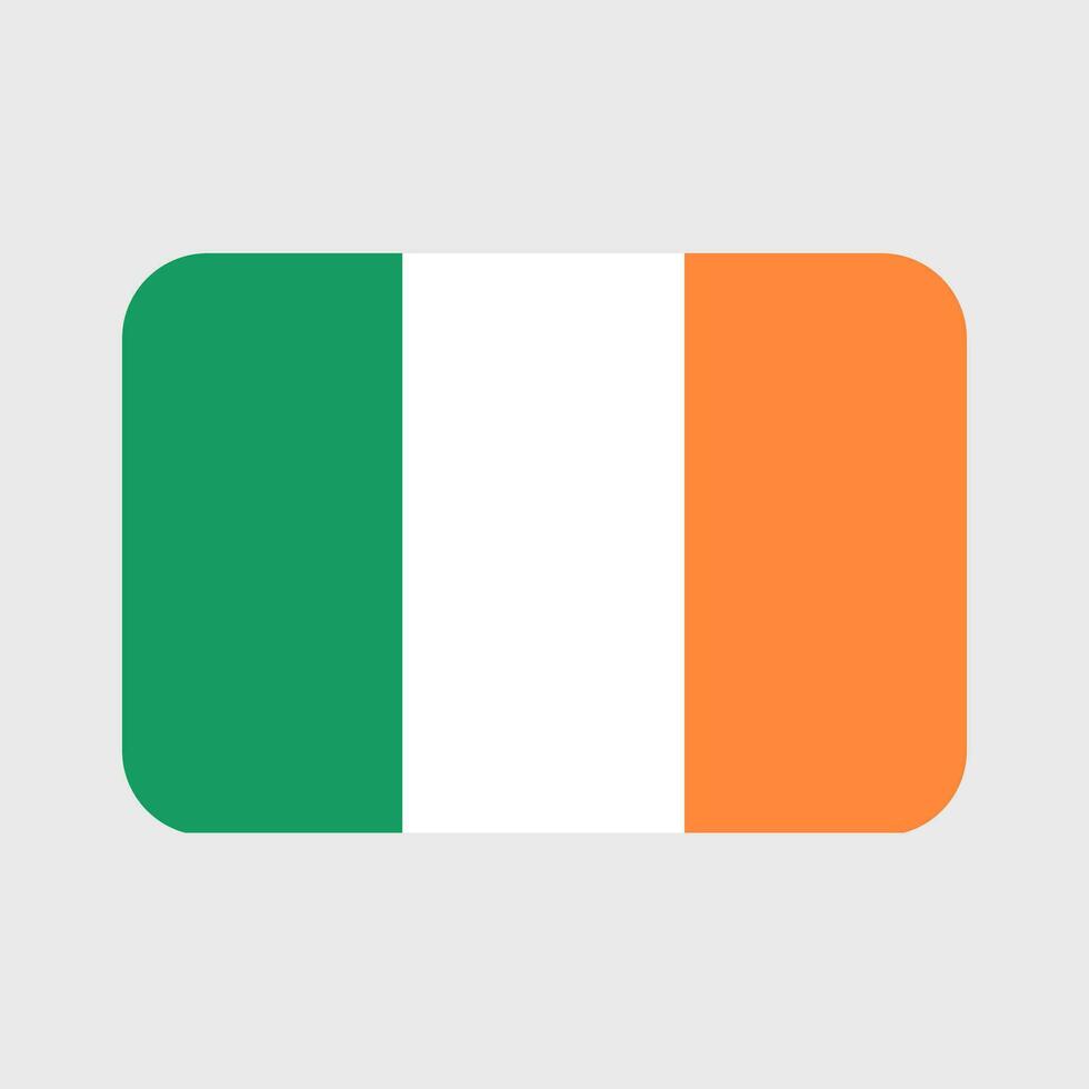 Ireland flag vector icon. Irish flag illustration