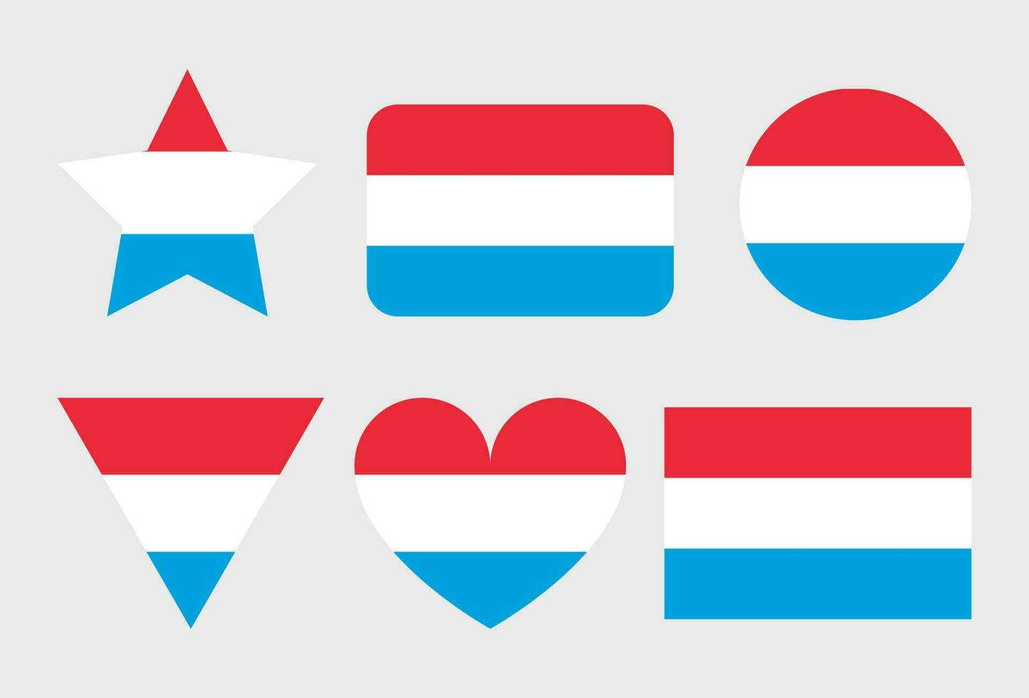 Luxembourg flag vector icon