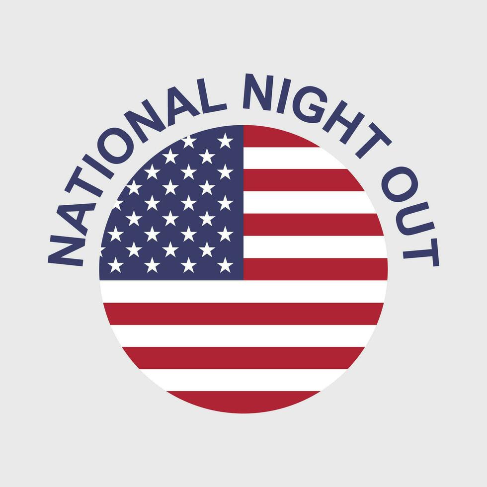 National Night Out vector illustration.