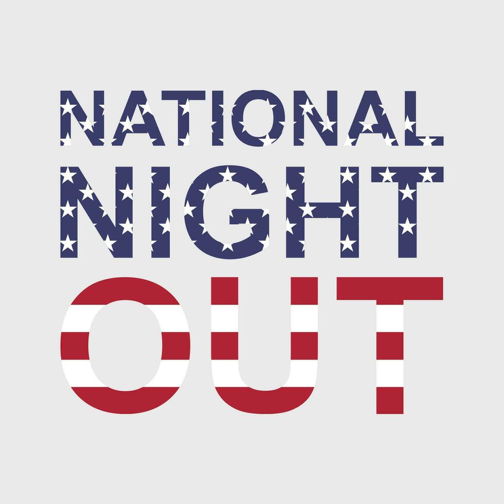 National Night Out vector illustration.