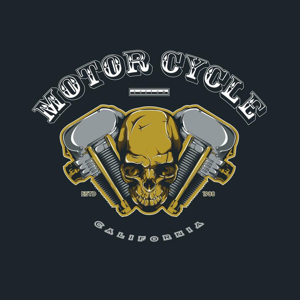 logo para motocicleta jinete y motocicleta pandillas vector