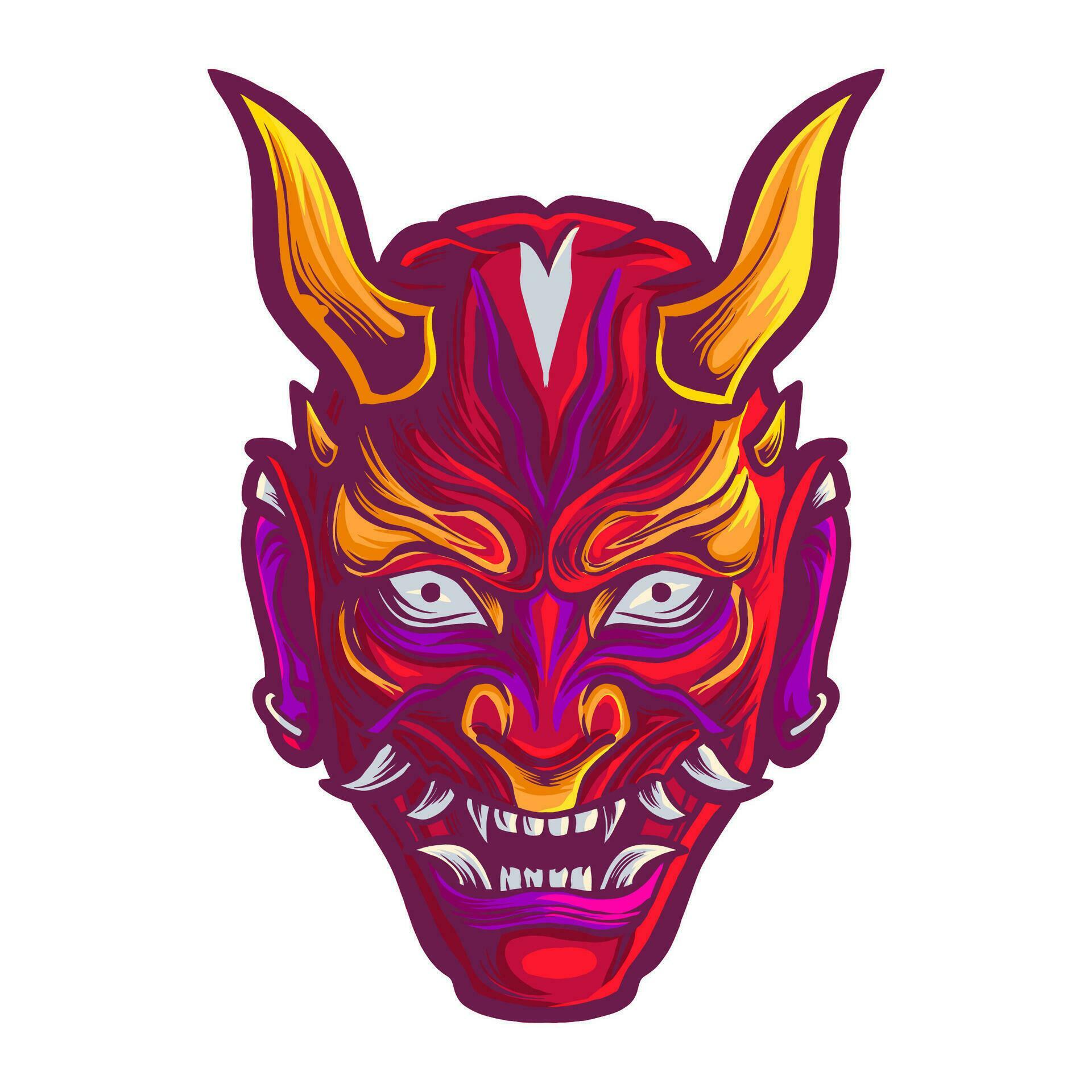 HANYAMASK JAPAN MASK FOR EVIL 25272309 Vector Art at Vecteezy