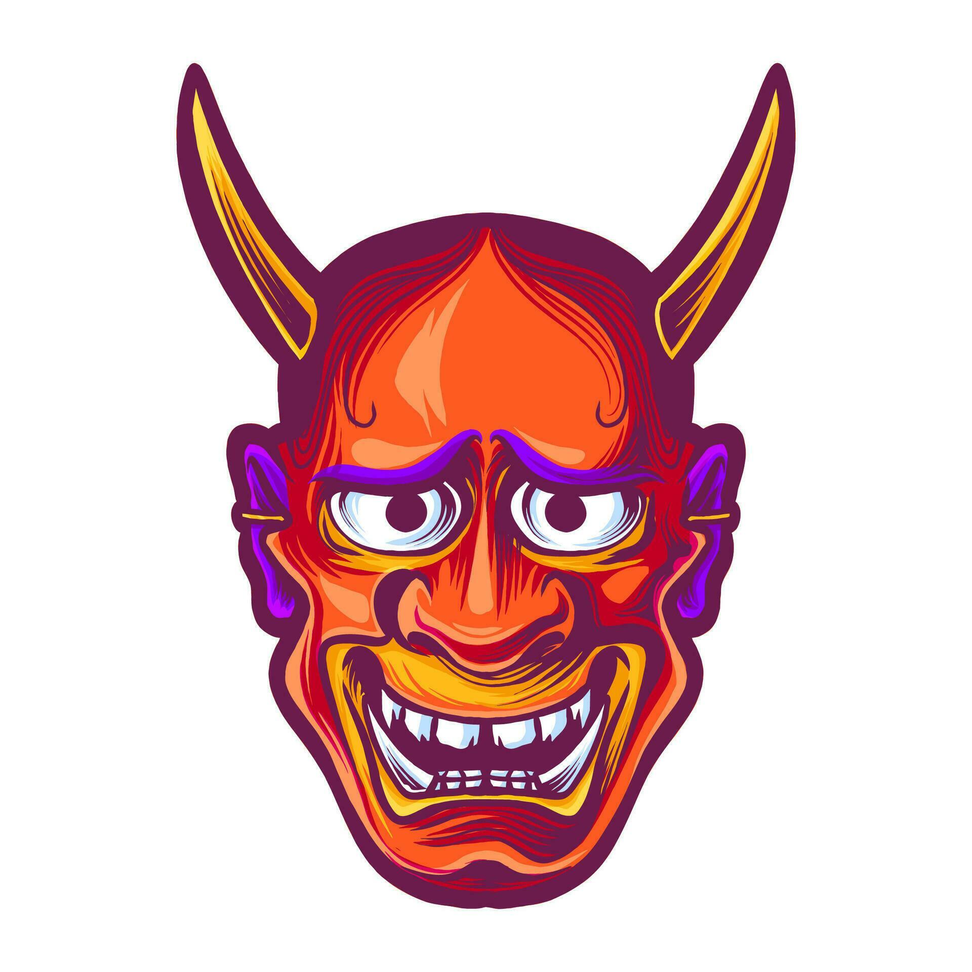HANYAMASK JAPAN MASK FOR EVIL 25272340 Vector Art at Vecteezy