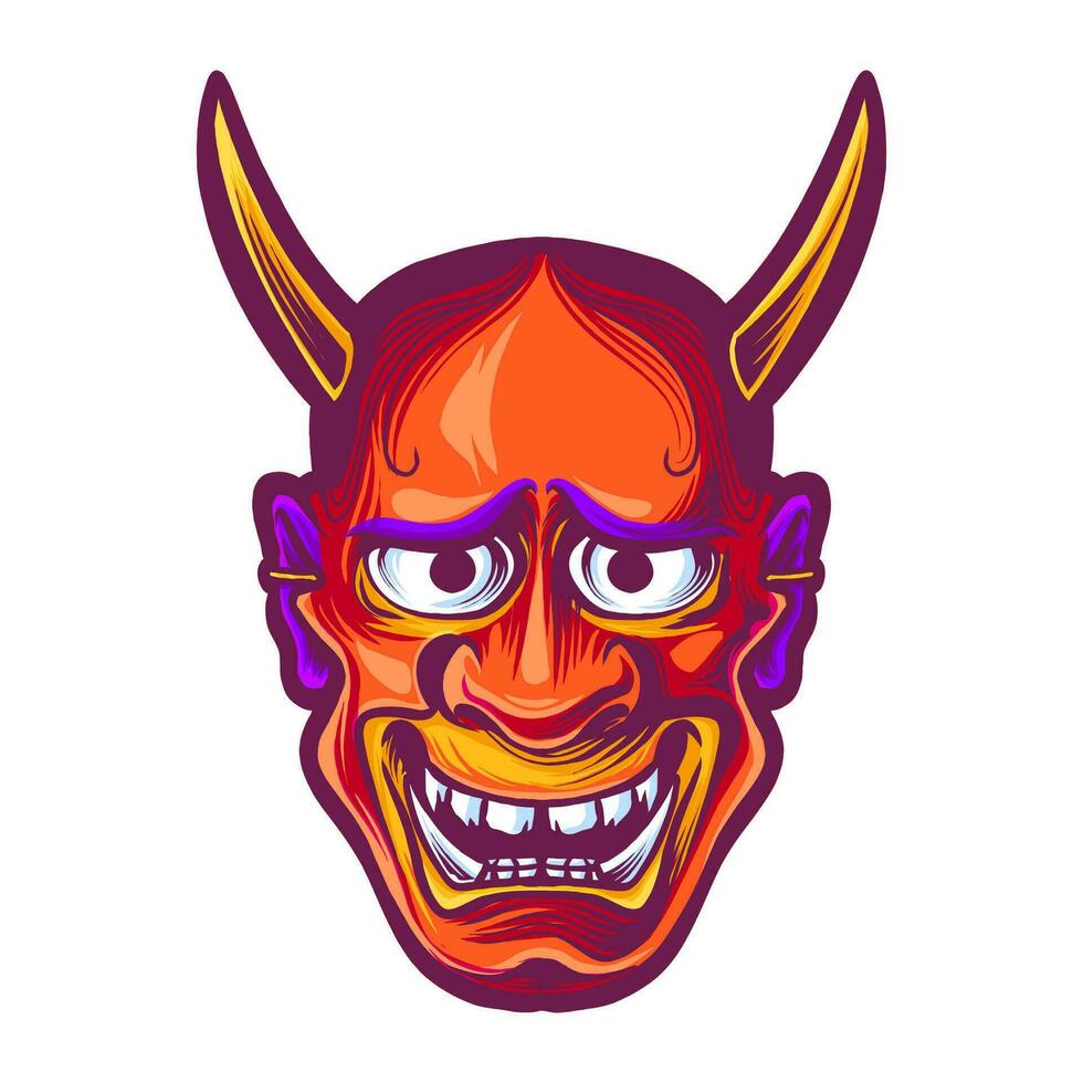 HANYAMASK JAPAN MASK FOR EVIL vector