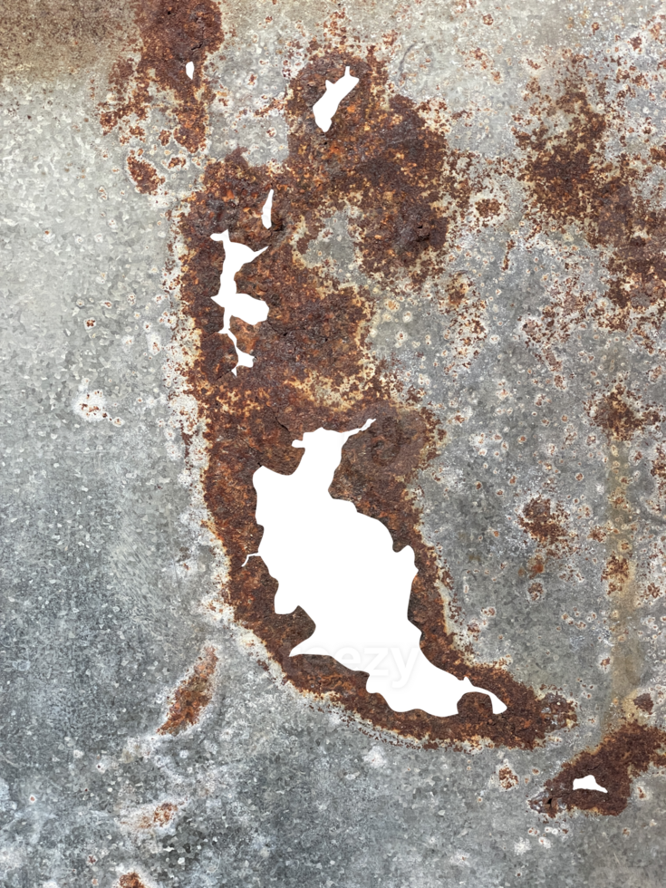 rusty metal texture with hole png