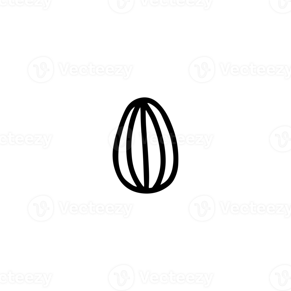 Easter egg illustration in the doodle style png