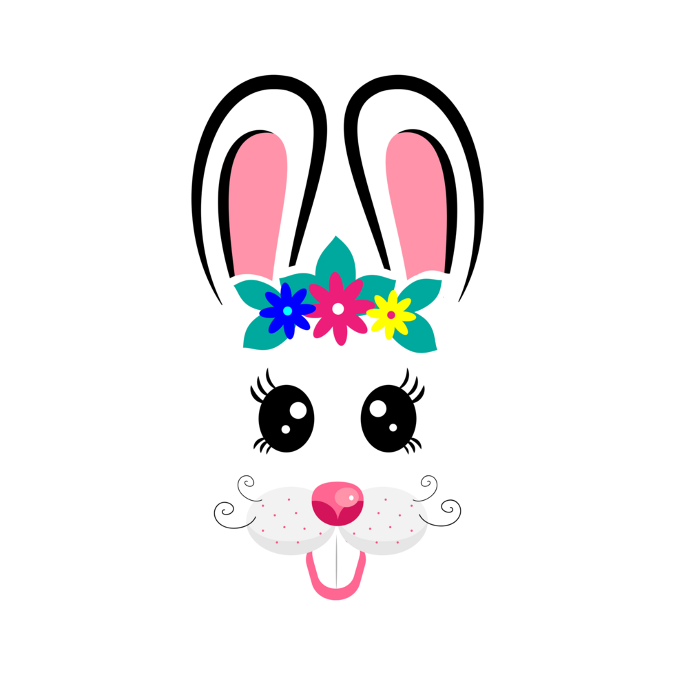 cartoon bunny masks with ears png