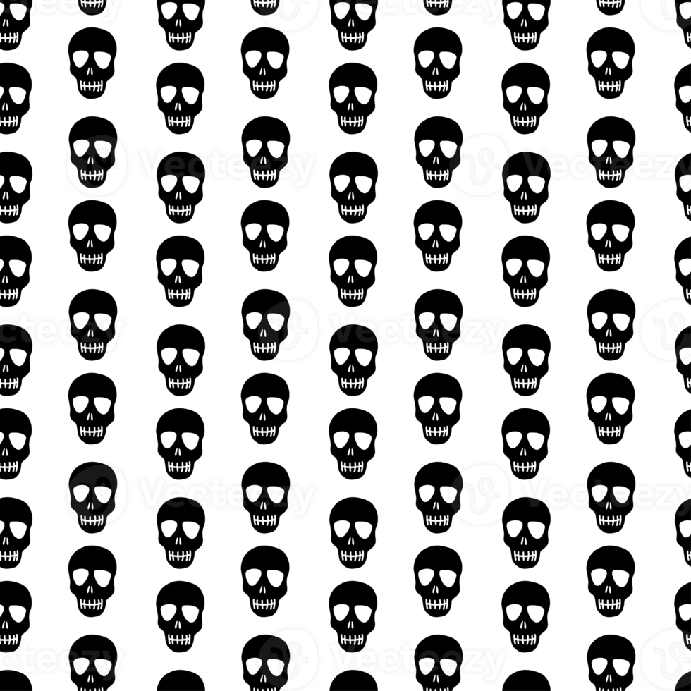 pattern of a black skulls png