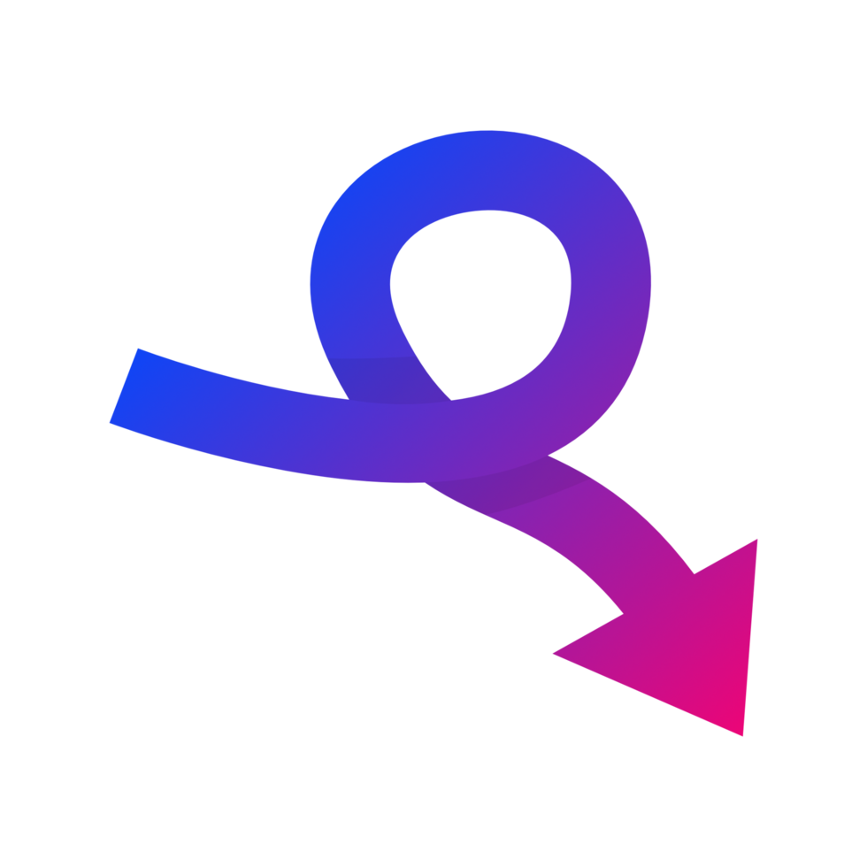 arrow icon. Arrow mark icon. abstract arrows for design use. Flat arrow icon. colorful arrow gradient color. png