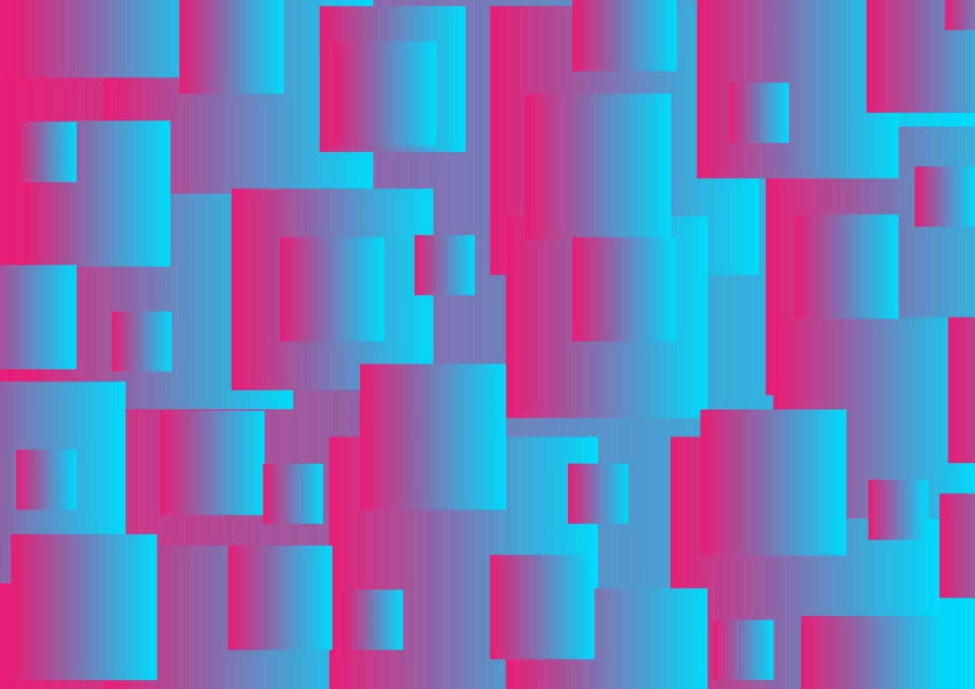 Pink and blue abstract squares tech background vector