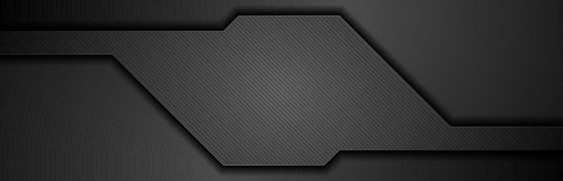 Abstract black concept tech banner design vector