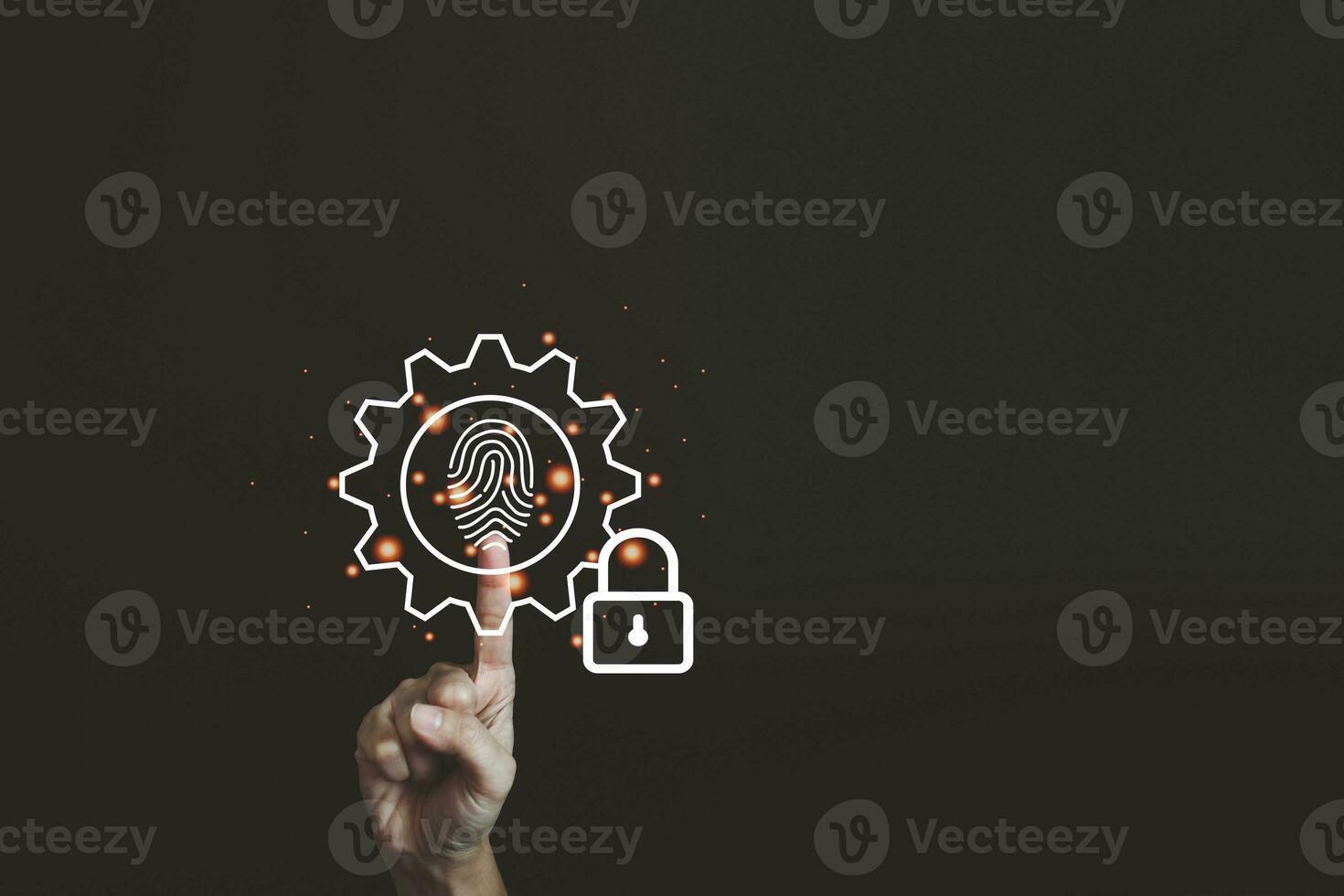 Verification of information with fingerprint scanner,2 factor authentication, high security for login access information, Internet security, online financial transaction, 2-step verify photo
