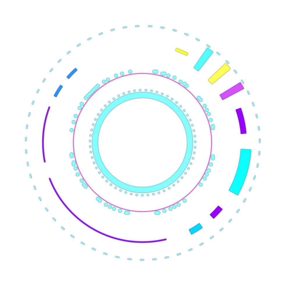 Abstract HUD display infographic sci-fi futuristic information png
