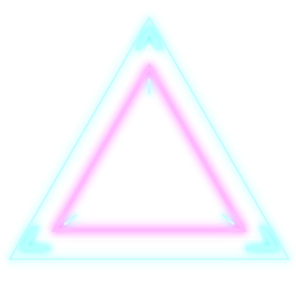 Abstract neon retro triangle sticker style 80s-90s. png