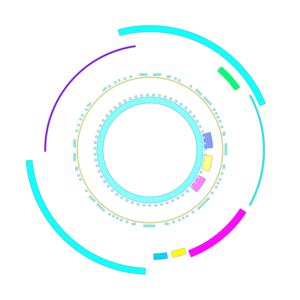 Abstract HUD display infographic sci-fi futuristic information png