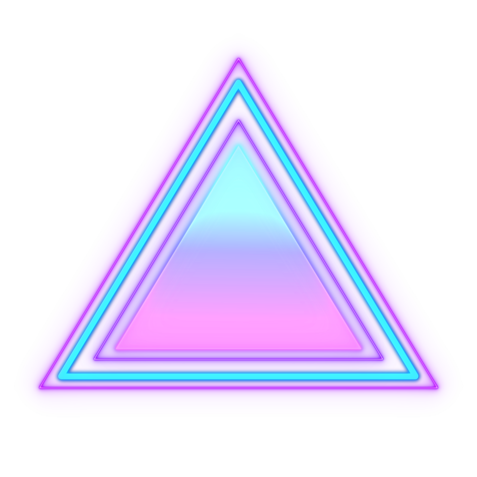 astratto neon retrò triangolo etichetta stile anni '80-'90. png