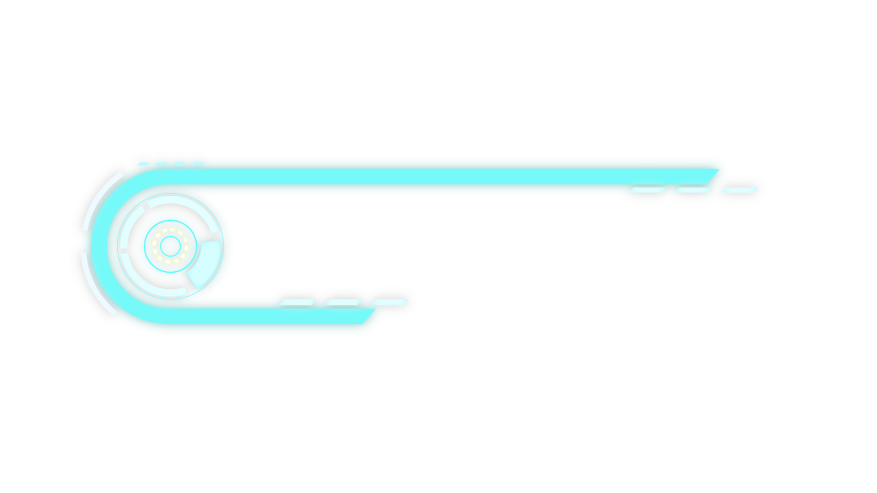 Abstract hi-tech HUD sci-fi display interface frame digital technology element png