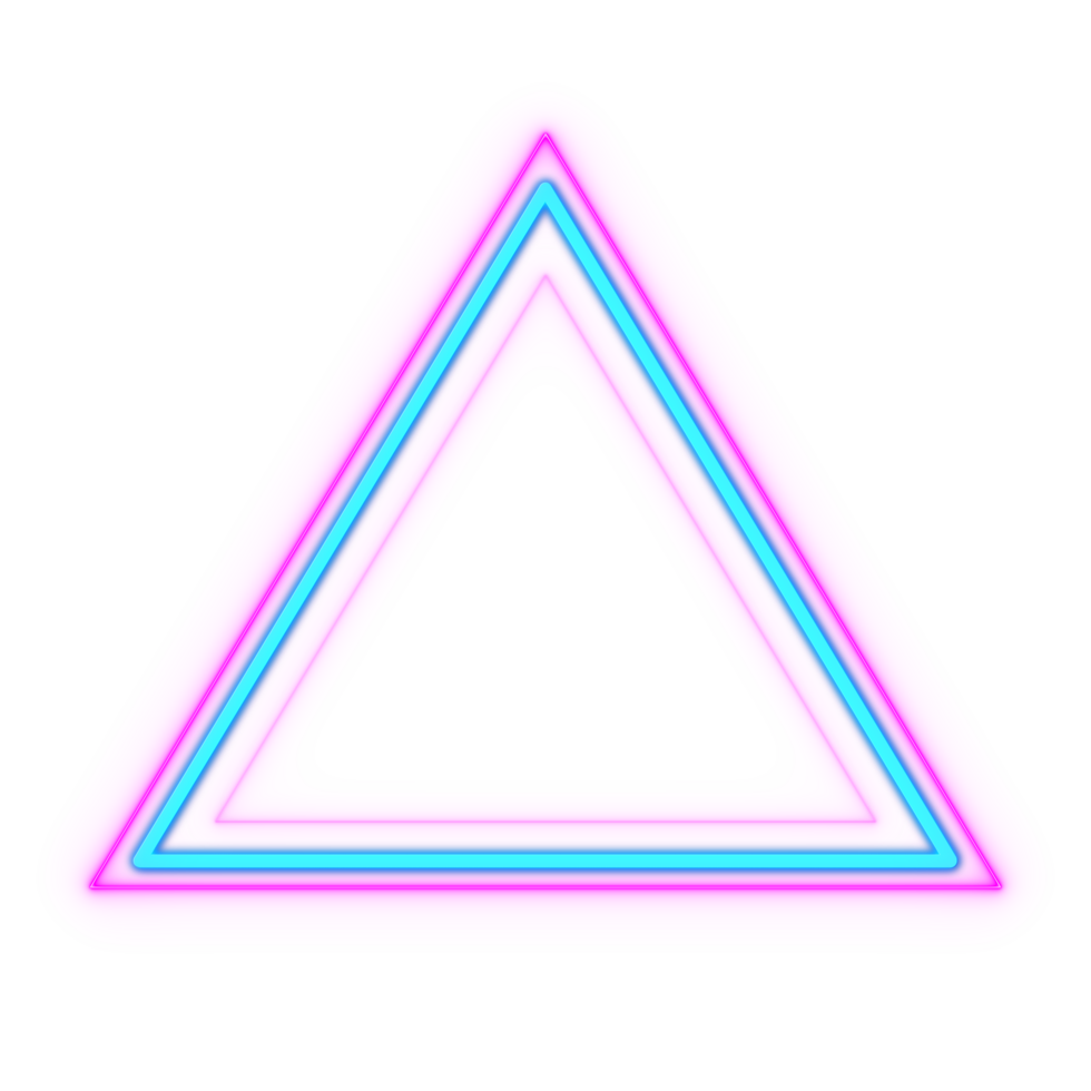 Abstract neon retro triangle sticker style 80s-90s. png