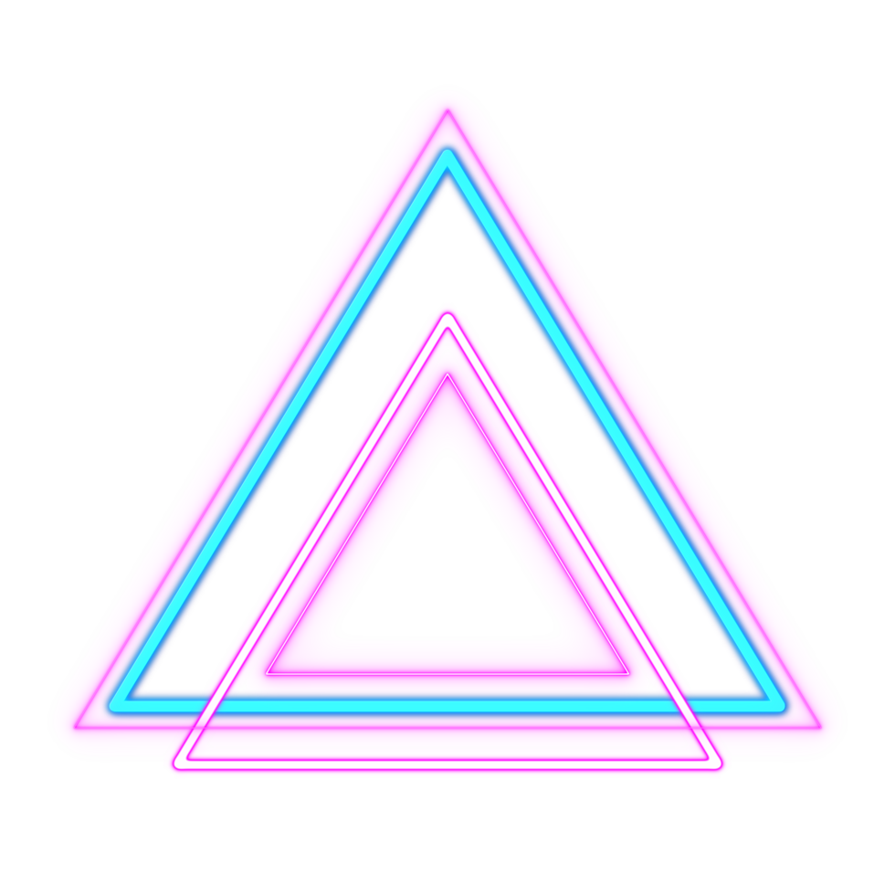 Abstract neon retro triangle sticker style 80s-90s. png