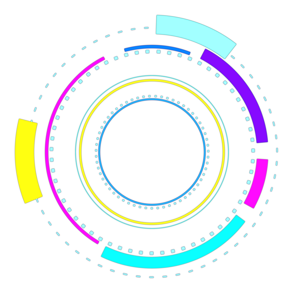 Abstract HUD display infographic sci-fi futuristic information png