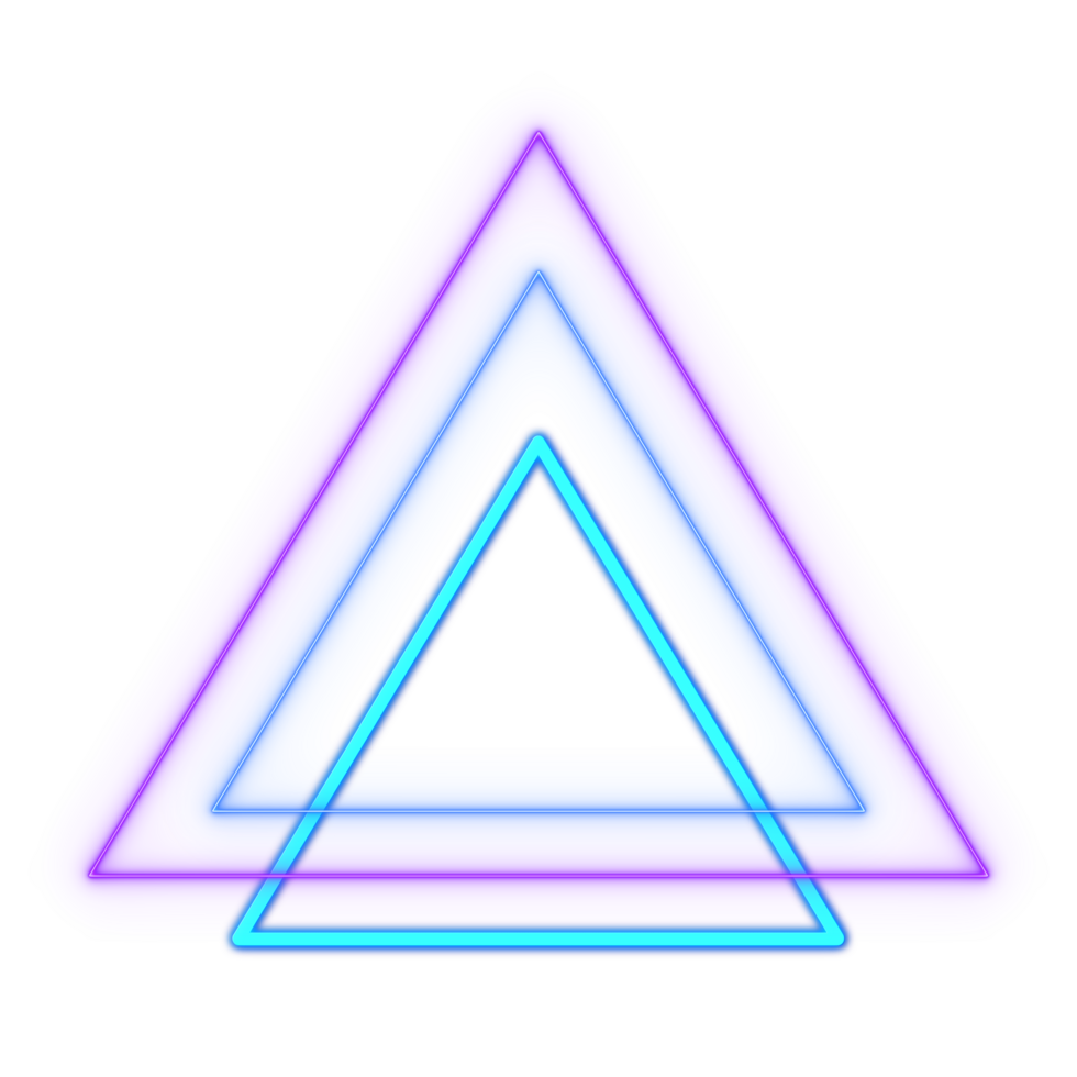 Abstract neon retro triangle sticker style 80s-90s. png