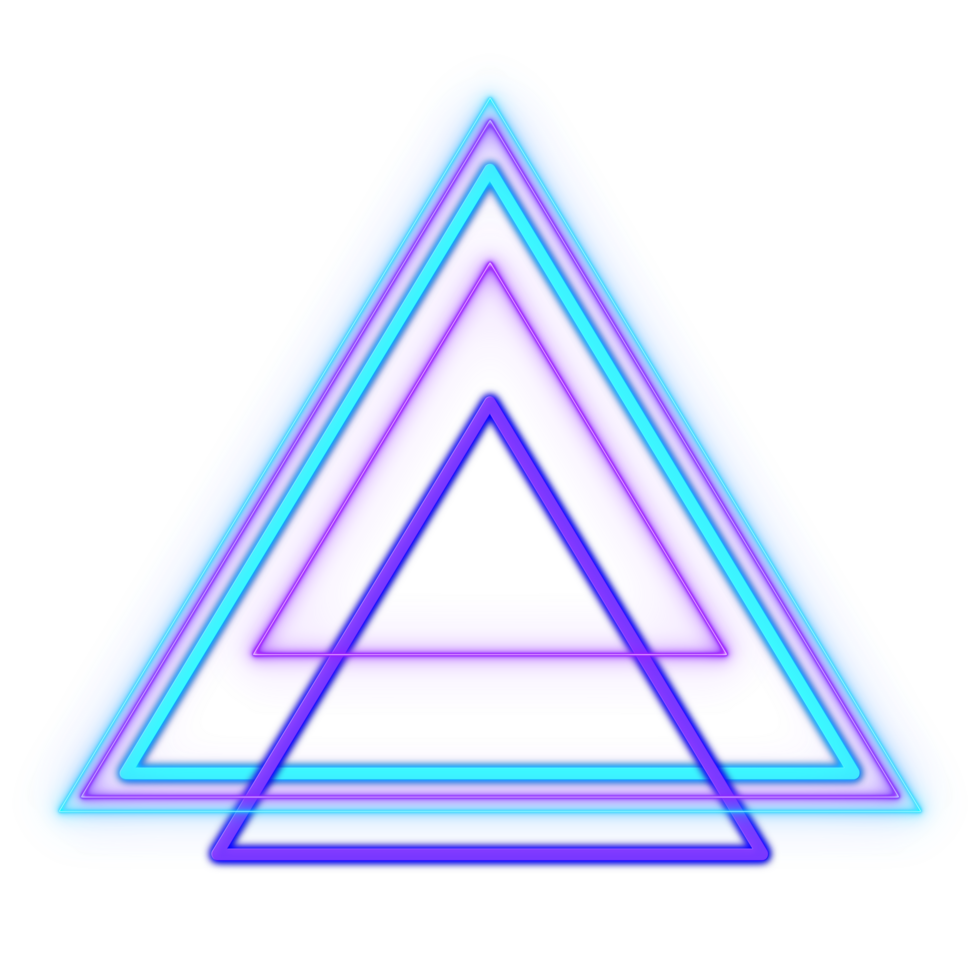 Abstract neon retro triangle sticker style 80s-90s. png