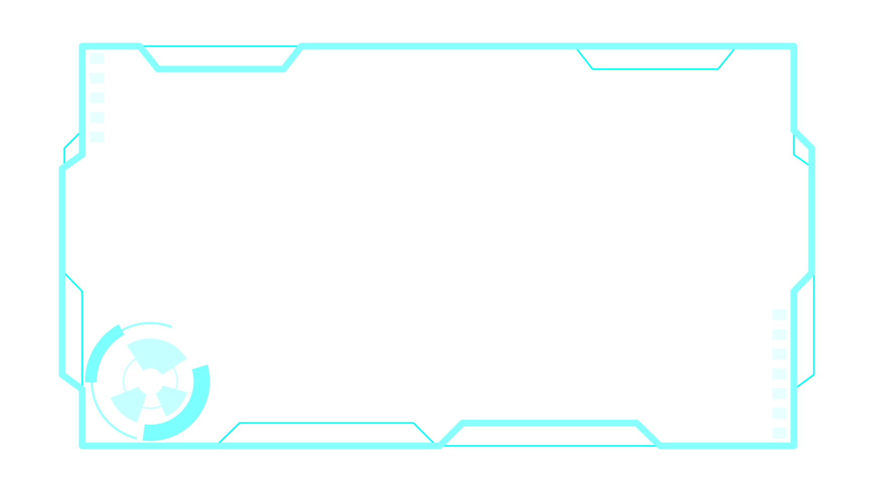 Abstract HUD display infographic sci-fi futuristic frame information png
